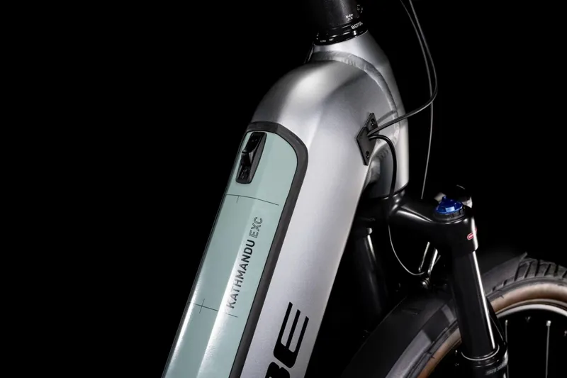 Cube Kathmandu Hybrid EXC 750 Low Step Through Hybrid Electric Bike in Silvergreen/Black-1